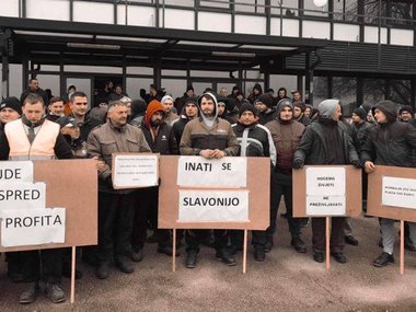 Štrajk radnika SDF Žetelice u Županji