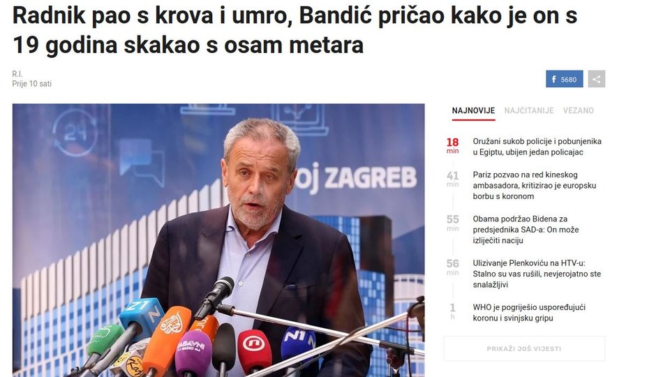Milanu Bandiću je smrt radnika smiješna